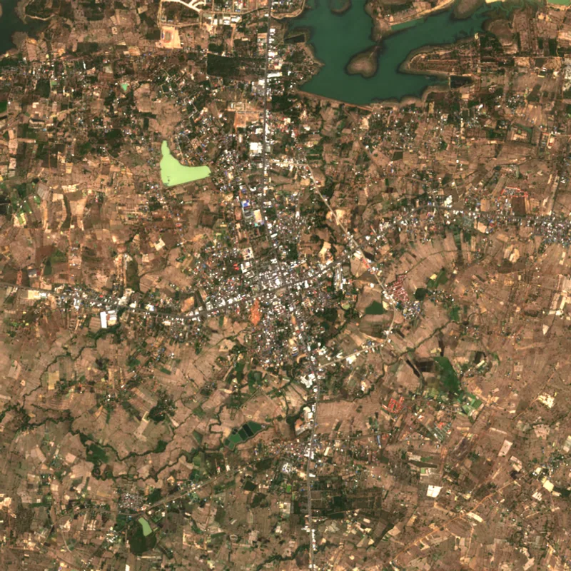 ภาพสีจริง Sentinel-2 ของอำนาจเจริญ Feb 13, 2017