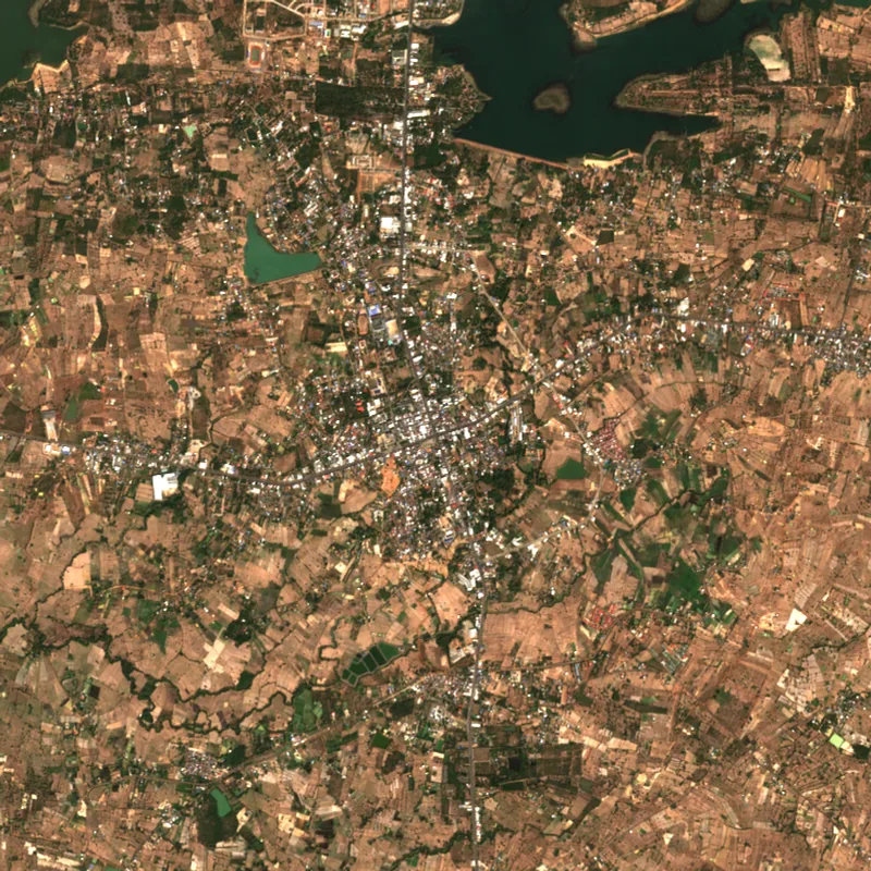 ภาพสีจริง Sentinel-2 ของอำนาจเจริญ Jan 24, 2019