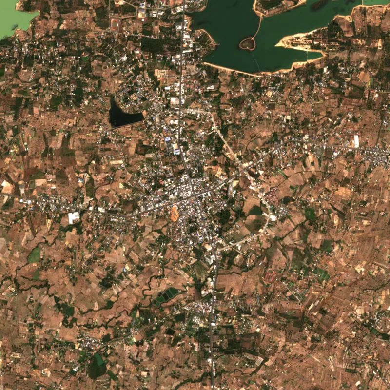 ภาพสีจริง Sentinel-2 ของอำนาจเจริญ Jan 18, 2024