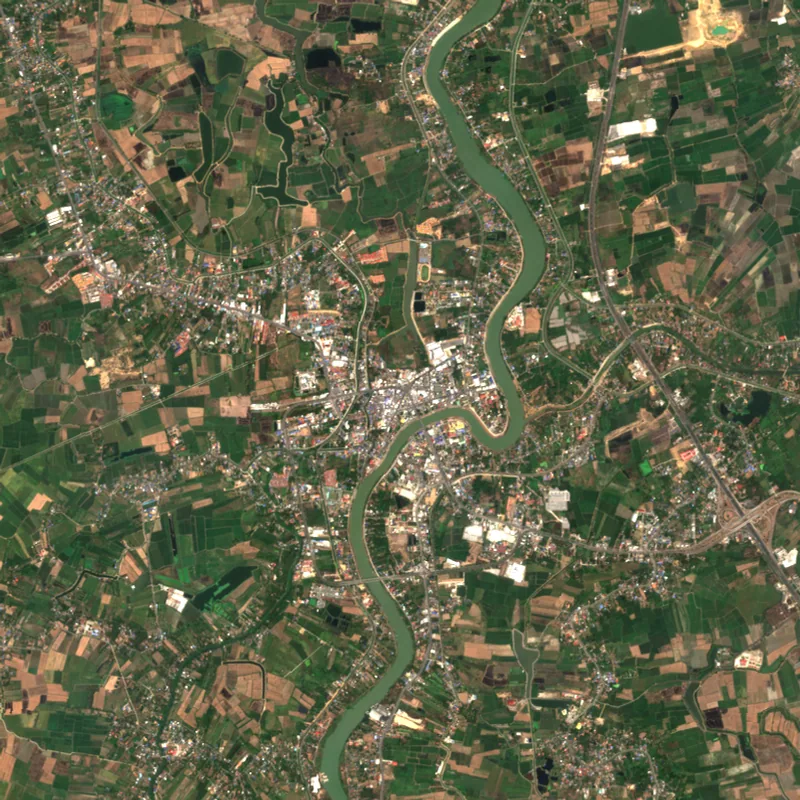 ภาพสีจริง Sentinel-2 ของอ่างทอง Mar 13, 2019