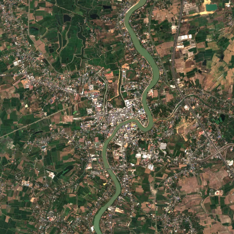 ภาพสีจริง Sentinel-2 ของอ่างทอง Jan 27, 2020