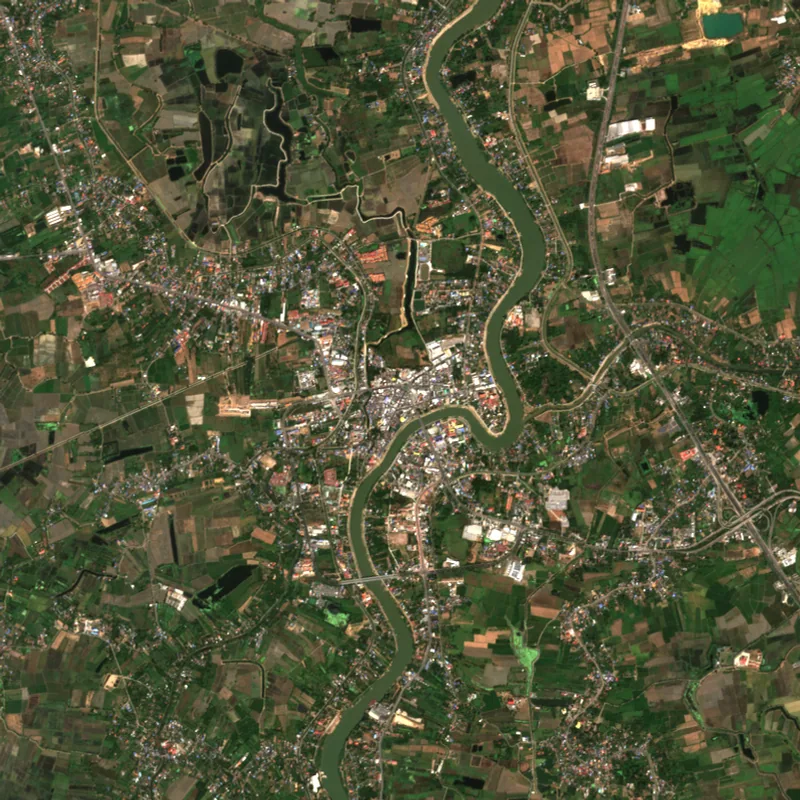 ภาพสีจริง Sentinel-2 ของอ่างทอง Dec 22, 2021