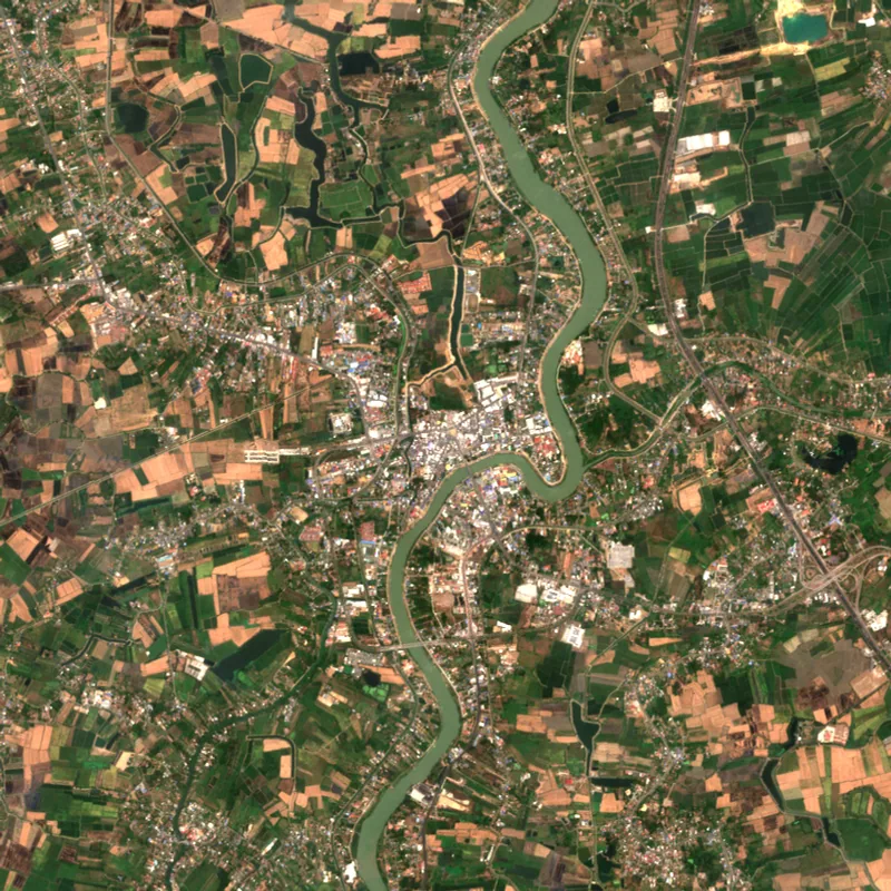 ภาพสีจริง Sentinel-2 ของอ่างทอง Apr 21, 2023