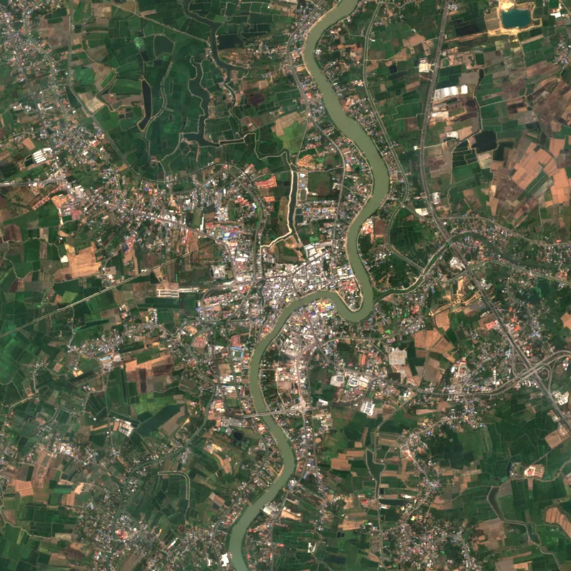 ภาพสีจริง Sentinel-2 ของอ่างทอง Feb 15, 2024