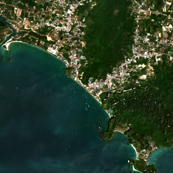 ภาพสีจริง Sentinel-2 ของอ่าวนาง กระบี่ Mar 7, 2023
