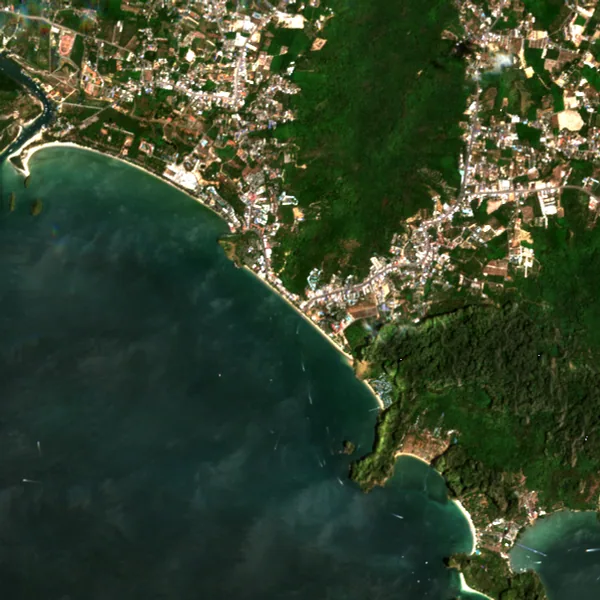 ภาพสีจริง Sentinel-2 ของอ่าวนาง กระบี่ Mar 21, 2024