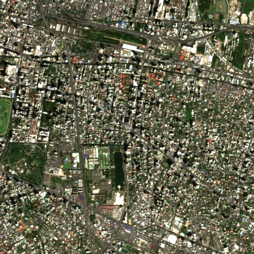 ภาพสีจริง Sentinel-2 ของอโศก กรุงเทพมหานคร Jan 27, 2017