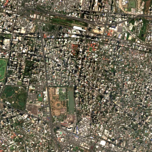ภาพสีจริง Sentinel-2 ของอโศก กรุงเทพมหานคร Feb 5, 2021