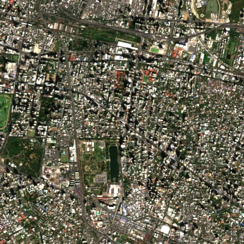 ภาพสีจริง Sentinel-2 ของอโศก กรุงเทพมหานคร Dec 12, 2021