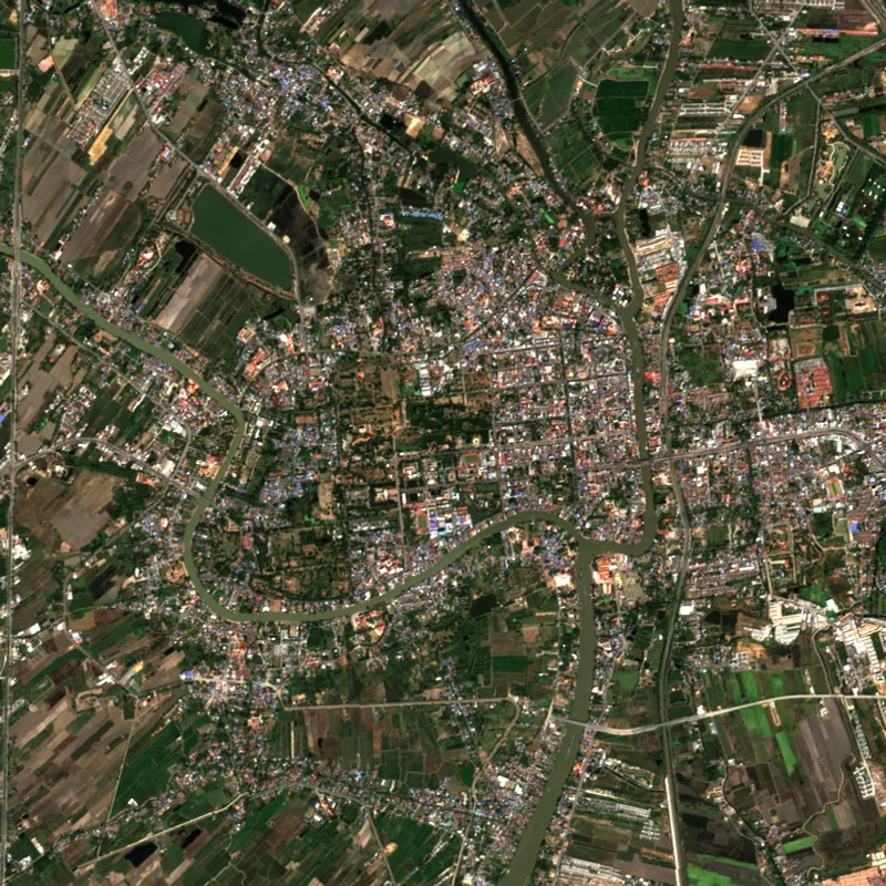 ภาพสีจริง Sentinel-2 ของพระนครศรีอยุธยา Dec 27, 2023