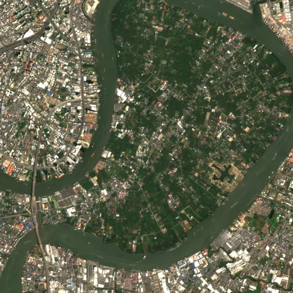 ภาพสีจริง Sentinel-2 ของบางกระเจ้า สมุทรปราการ Feb 16, 2017