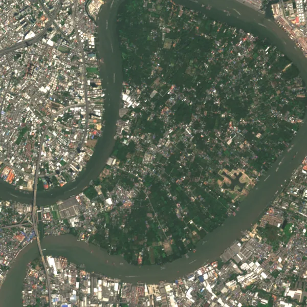 ภาพสีจริง Sentinel-2 ของบางกระเจ้า สมุทรปราการ Jan 27, 2019