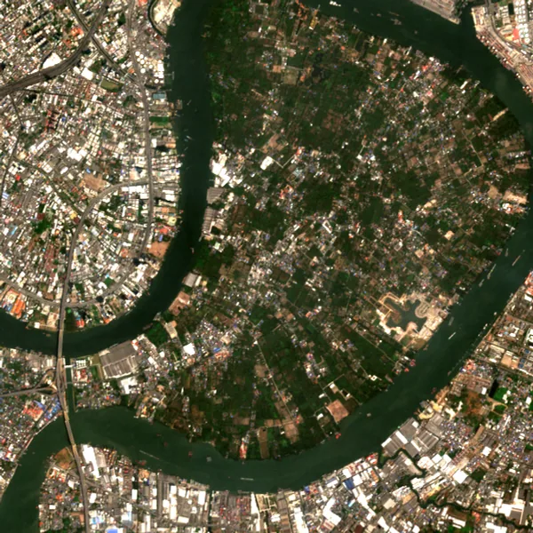 ภาพสีจริง Sentinel-2 ของบางกระเจ้า สมุทรปราการ Feb 21, 2020