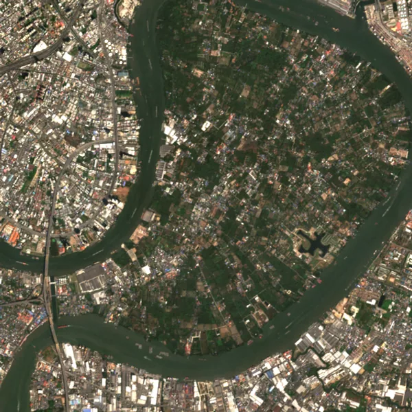 ภาพสีจริง Sentinel-2 ของบางกระเจ้า สมุทรปราการ Feb 5, 2021
