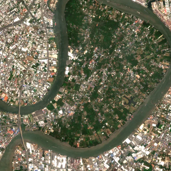 ภาพสีจริง Sentinel-2 ของบางกระเจ้า สมุทรปราการ Apr 21, 2023