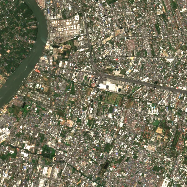 ภาพสีจริง Sentinel-2 ของบางนา กรุงเทพมหานคร Feb 16, 2017