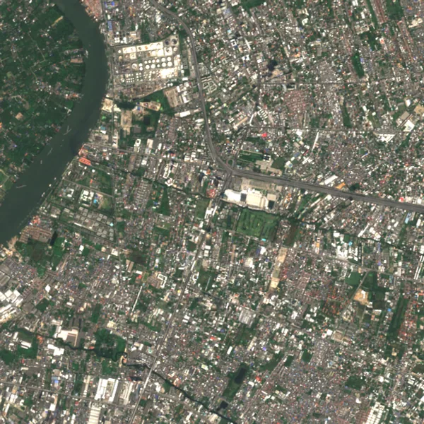ภาพสีจริง Sentinel-2 ของบางนา กรุงเทพมหานคร Feb 6, 2018