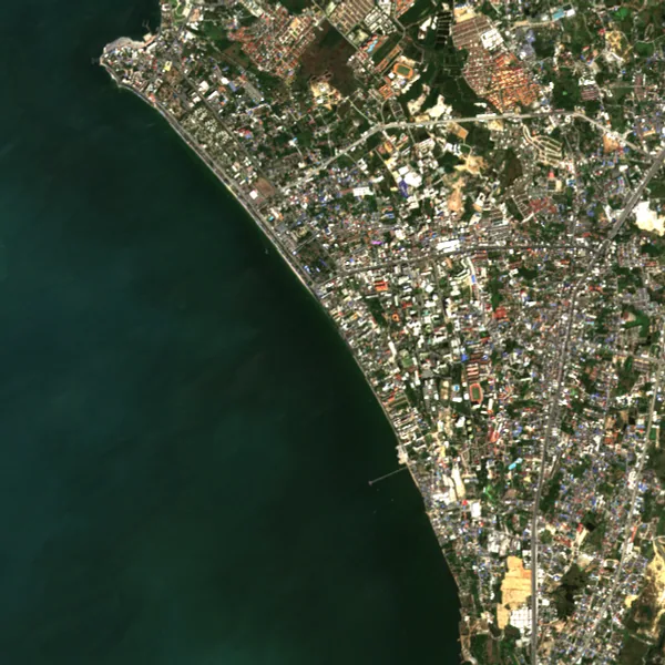 ภาพสีจริง Sentinel-2 ของบางแสน ชลบุรี Jan 27, 2017