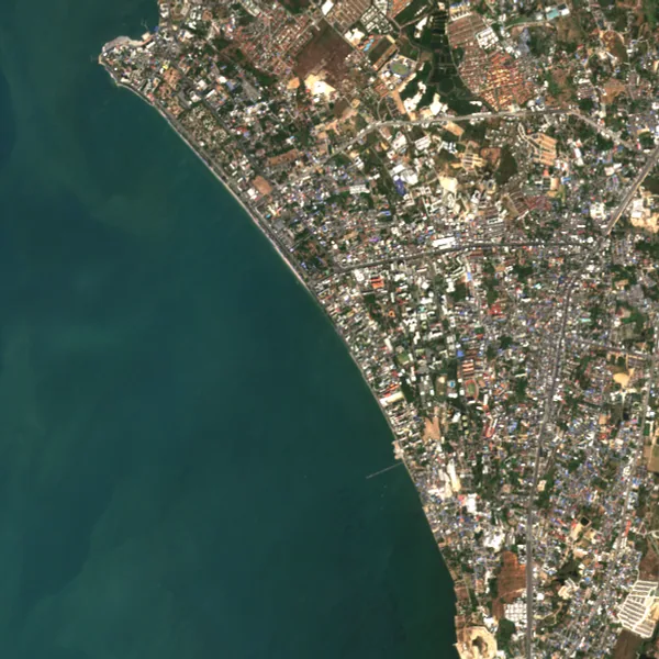 ภาพสีจริง Sentinel-2 ของบางแสน ชลบุรี Dec 13, 2019