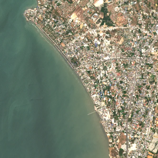 ภาพสีจริง Sentinel-2 ของบางแสน ชลบุรี Apr 30, 2024