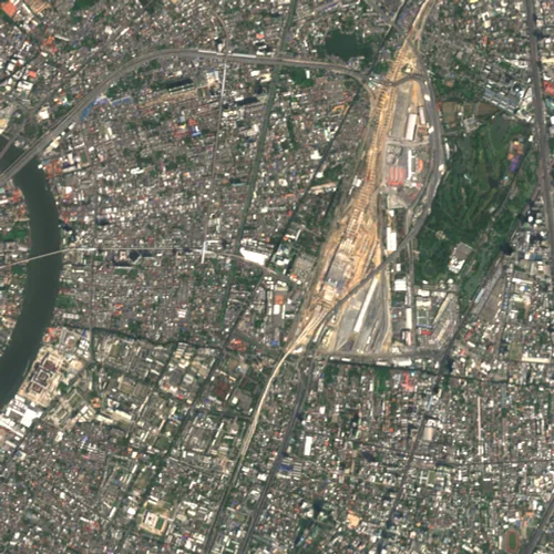 ภาพสีจริง Sentinel-2 ของบางซื่อ กรุงเทพมหานคร Feb 6, 2018