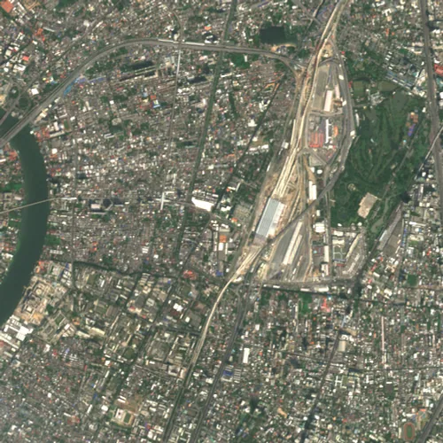 ภาพสีจริง Sentinel-2 ของบางซื่อ กรุงเทพมหานคร Jan 17, 2019