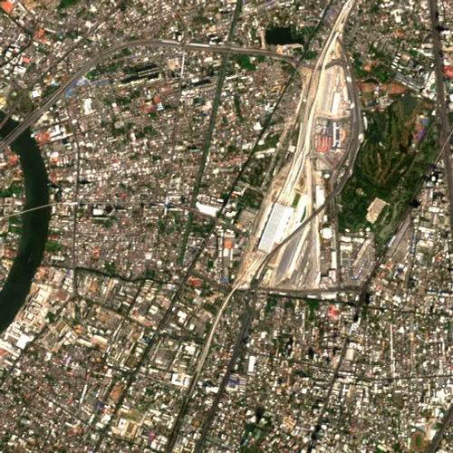 ภาพสีจริง Sentinel-2 ของบางซื่อ กรุงเทพมหานคร Feb 21, 2020