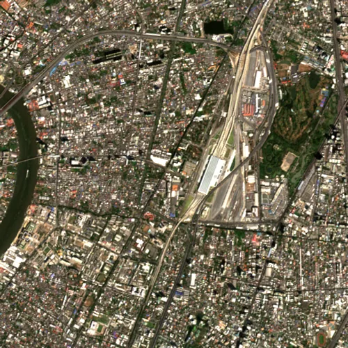 ภาพสีจริง Sentinel-2 ของบางซื่อ กรุงเทพมหานคร Feb 5, 2021