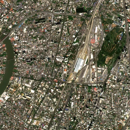 ภาพสีจริง Sentinel-2 ของบางซื่อ กรุงเทพมหานคร Dec 12, 2021