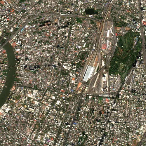 ภาพสีจริง Sentinel-2 ของบางซื่อ กรุงเทพมหานคร Jan 15, 2025