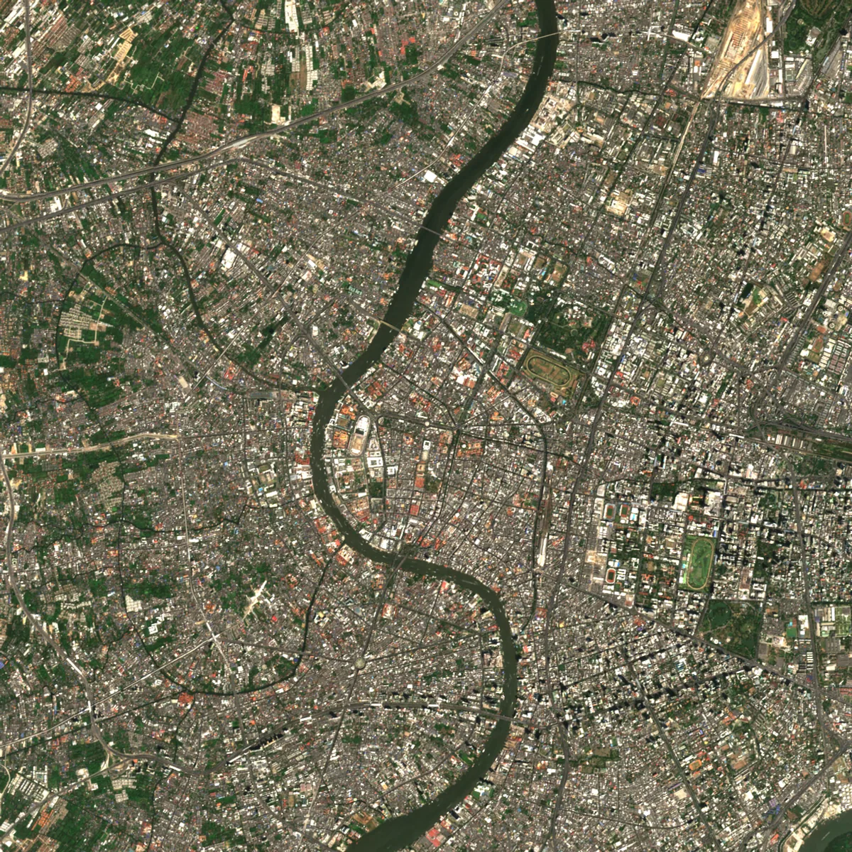 ภาพสีจริง Sentinel-2 ของกรุงเทพมหานคร Feb 16, 2017
