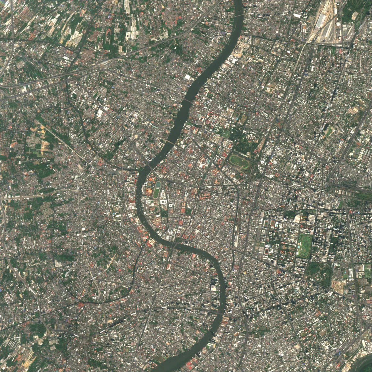 ภาพสีจริง Sentinel-2 ของกรุงเทพมหานคร Jan 27, 2019