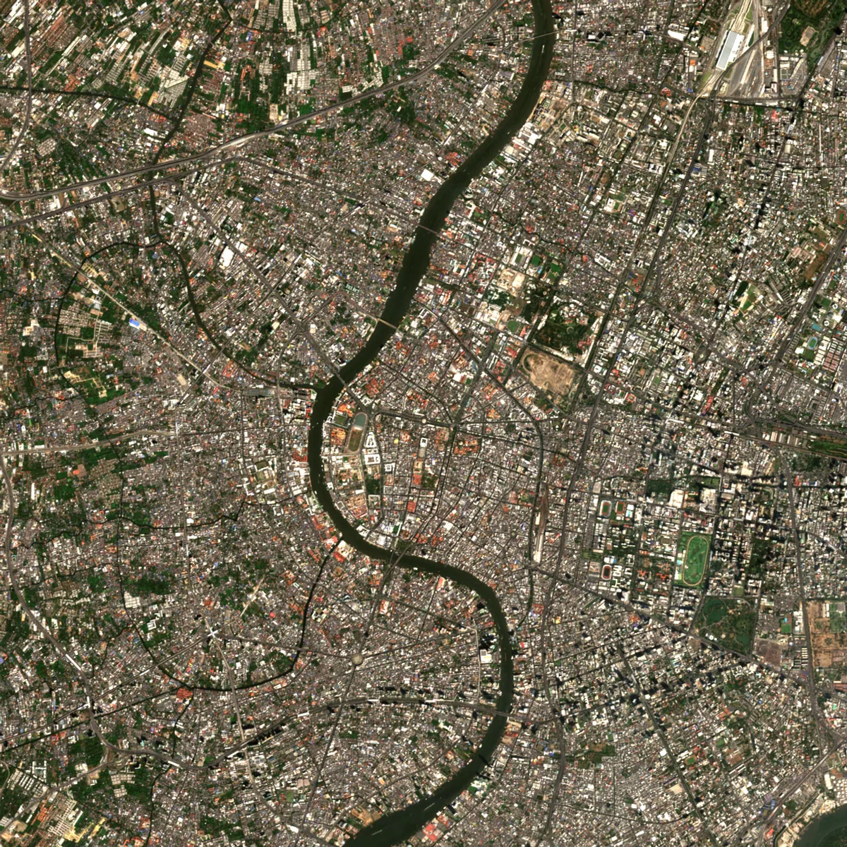 ภาพสีจริง Sentinel-2 ของกรุงเทพมหานคร Feb 5, 2021