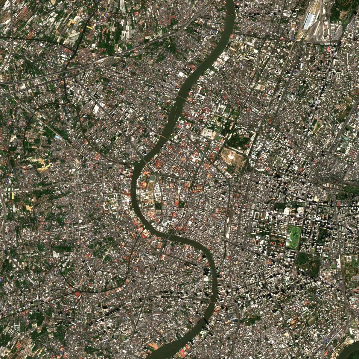 ภาพสีจริง Sentinel-2 ของกรุงเทพมหานคร Dec 12, 2021