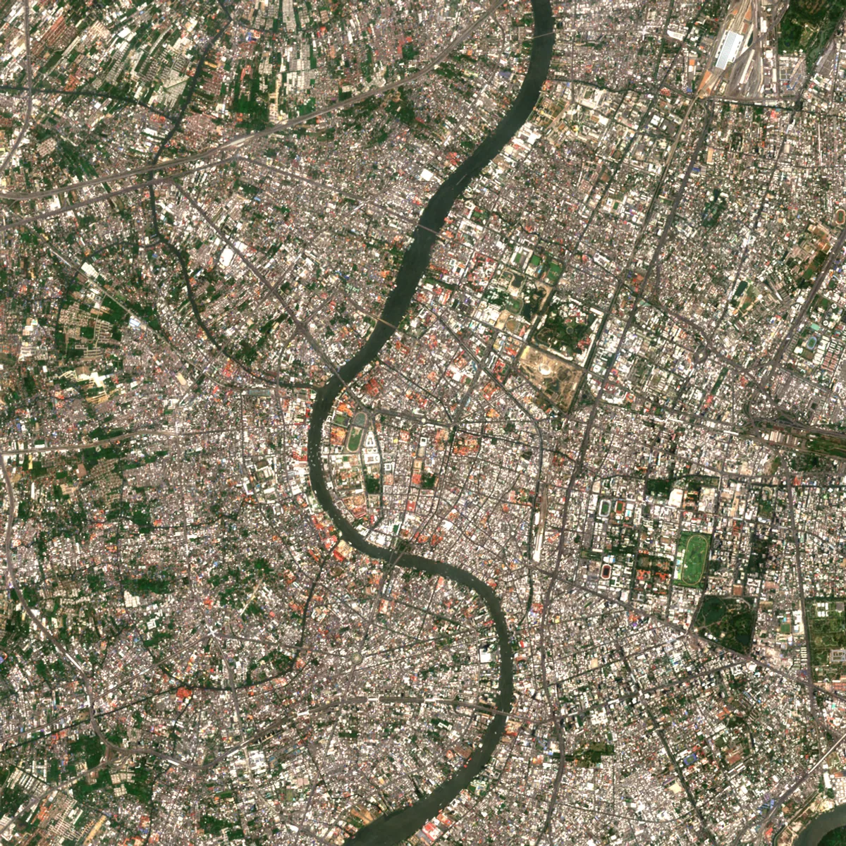 ภาพสีจริง Sentinel-2 ของกรุงเทพมหานคร Apr 21, 2023