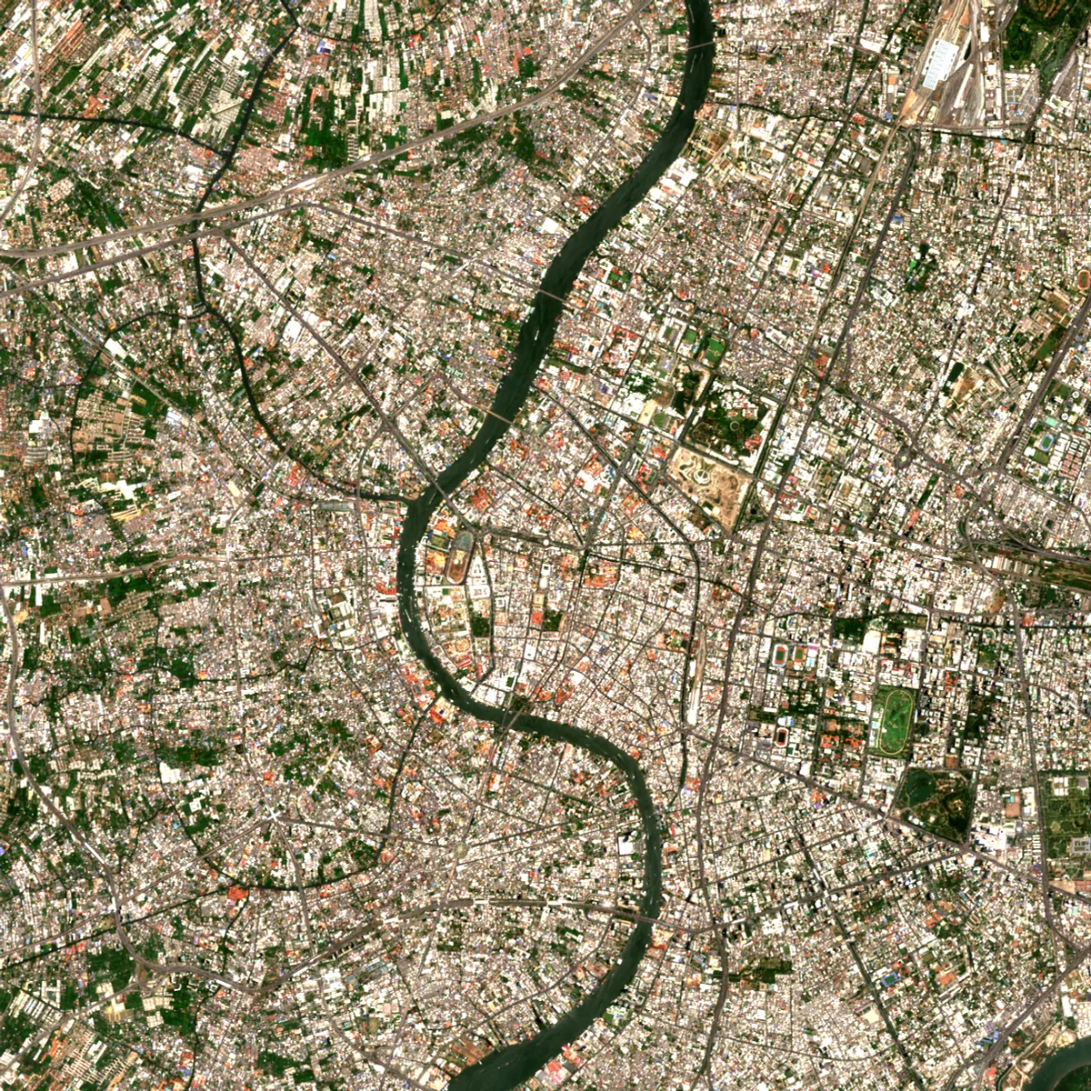 ภาพสีจริง Sentinel-2 ของกรุงเทพมหานคร Apr 30, 2024