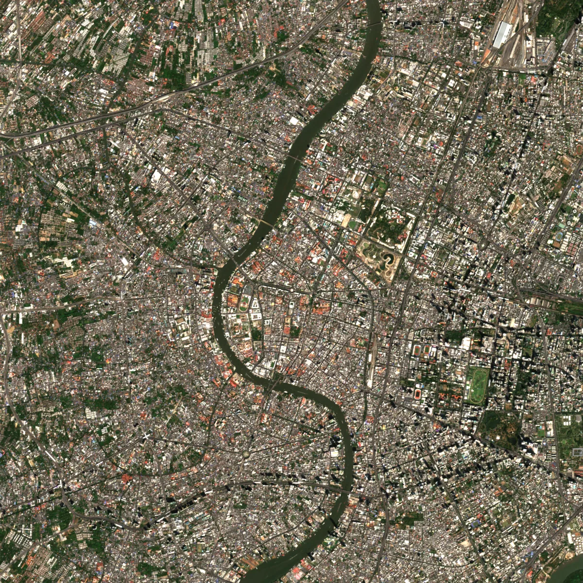 Latest Sentinel-2 image of Bangkok, 15 Jan 2025