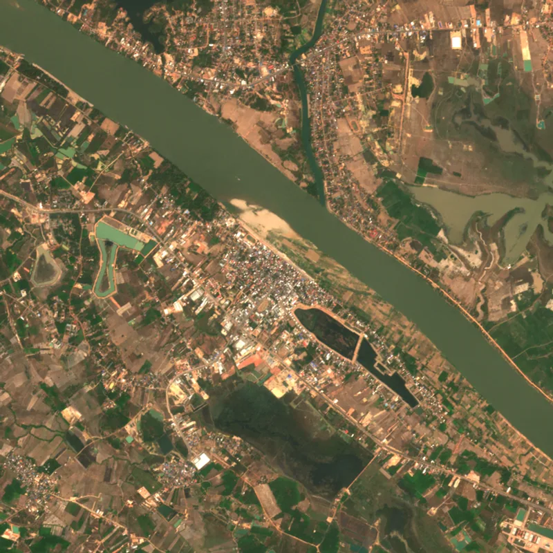 ภาพสีจริง Sentinel-2 ของบึงกาฬ Mar 5, 2017