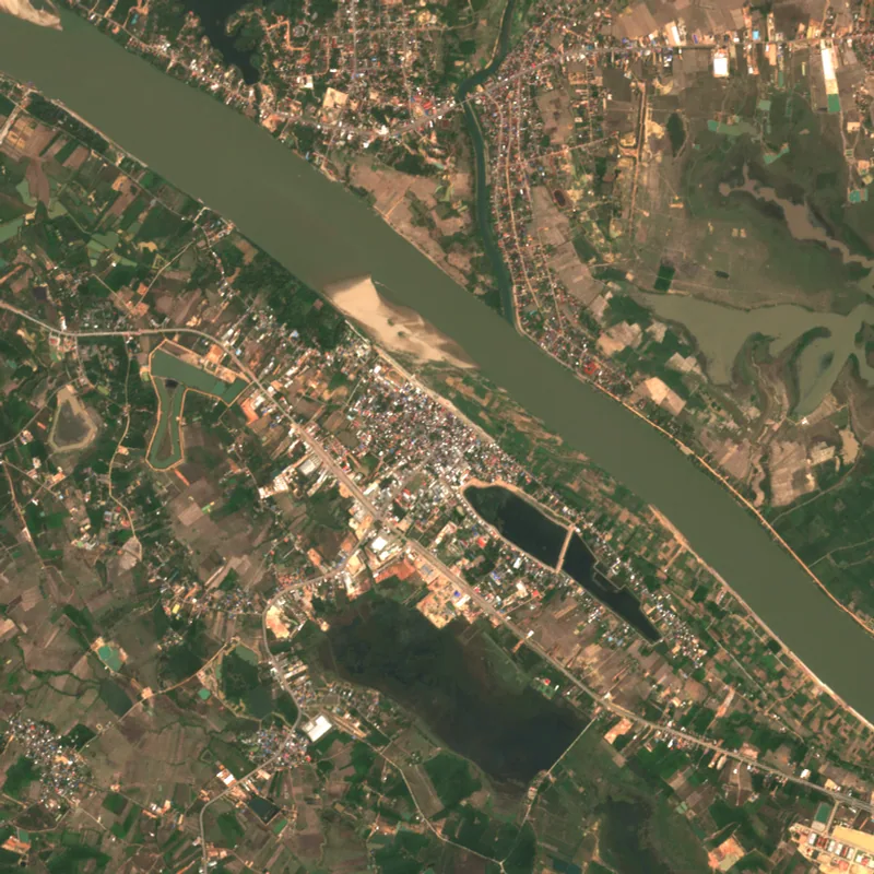 ภาพสีจริง Sentinel-2 ของบึงกาฬ Mar 10, 2018