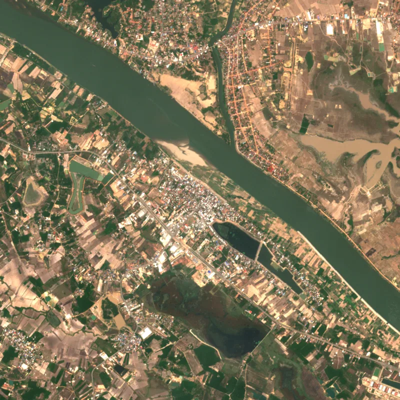 ภาพสีจริง Sentinel-2 ของบึงกาฬ Apr 24, 2019