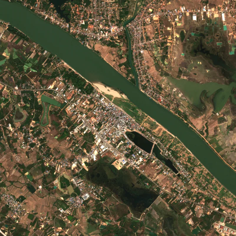 ภาพสีจริง Sentinel-2 ของบึงกาฬ Jan 3, 2021