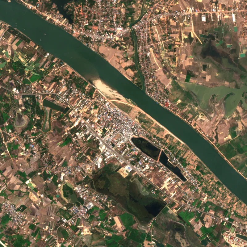 ภาพสีจริง Sentinel-2 ของบึงกาฬ Feb 27, 2023