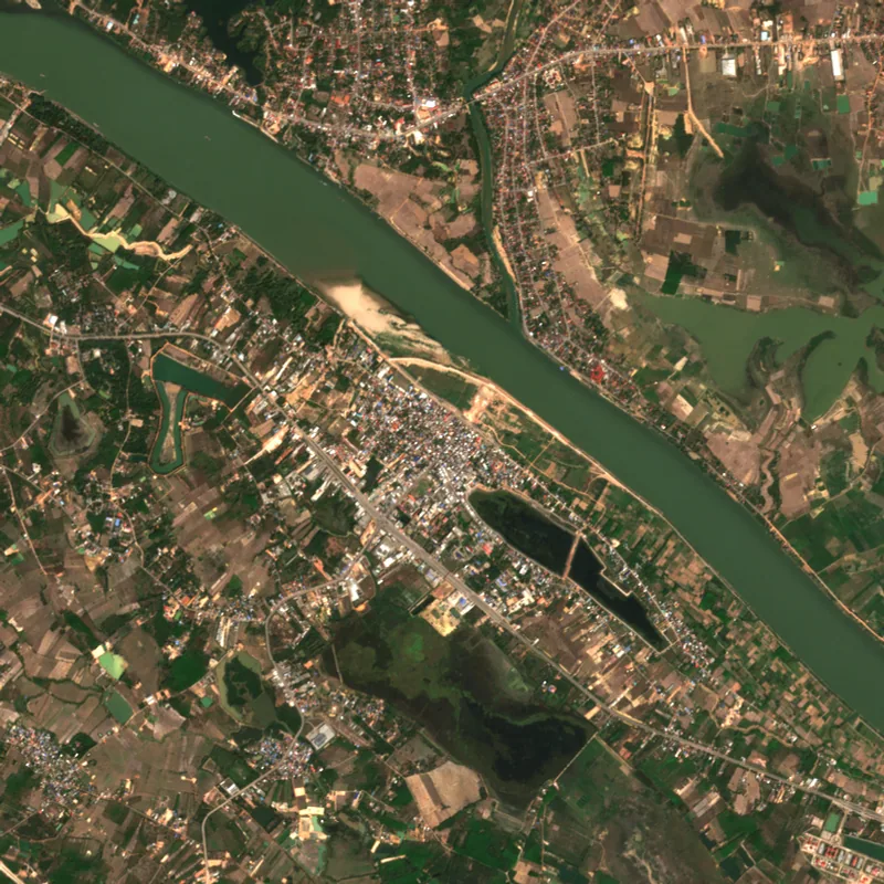 ภาพสีจริง Sentinel-2 ของบึงกาฬ Feb 7, 2024