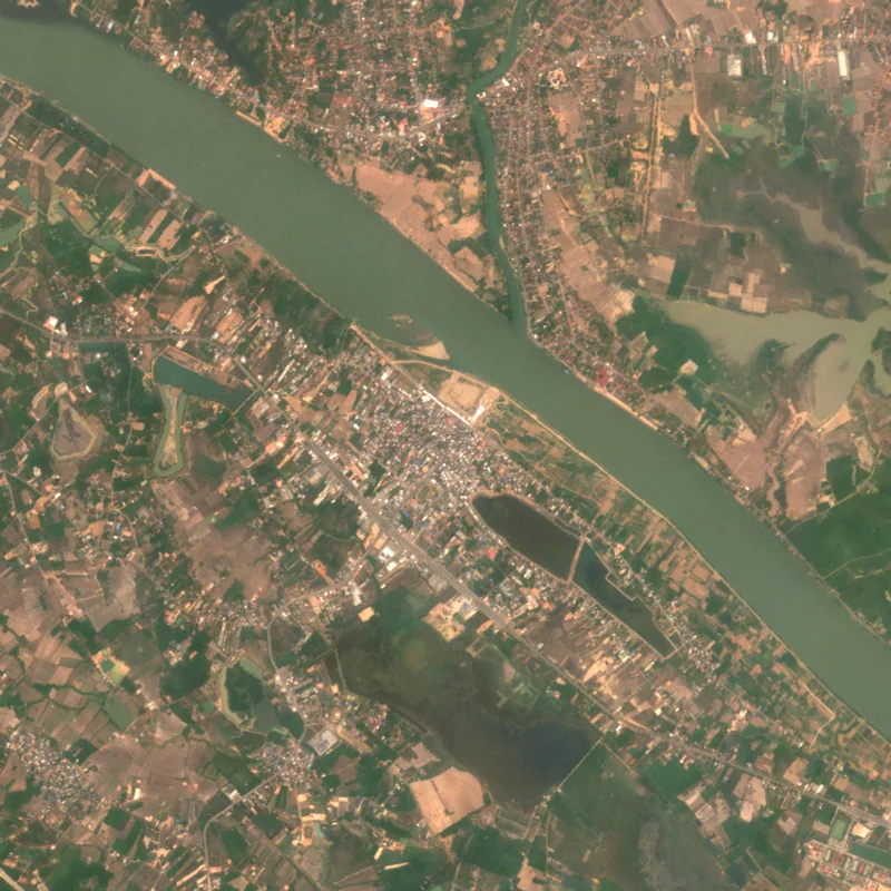 ภาพสีจริง Sentinel-2 ของบึงกาฬ Mar 25, 2025
