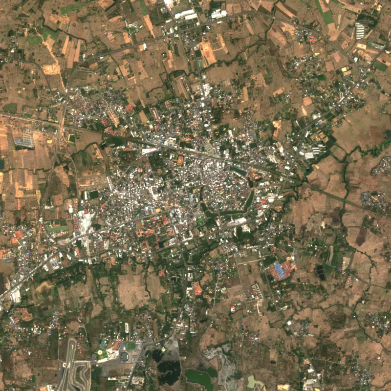 ภาพสีจริง Sentinel-2 ของบุรีรัมย์ Feb 13, 2017