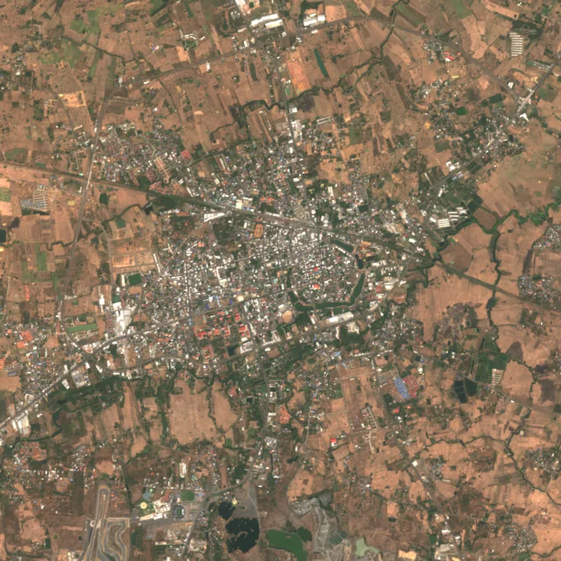 ภาพสีจริง Sentinel-2 ของบุรีรัมย์ Feb 8, 2018