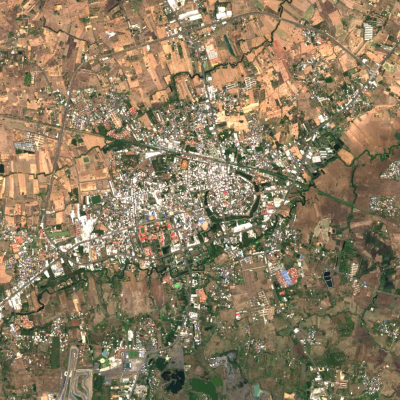 ภาพสีจริง Sentinel-2 ของบุรีรัมย์ Apr 29, 2019