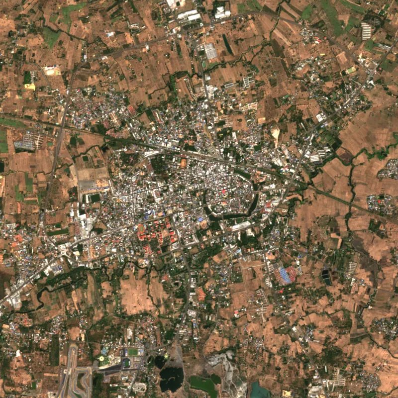 ภาพสีจริง Sentinel-2 ของบุรีรัมย์ Jan 13, 2021