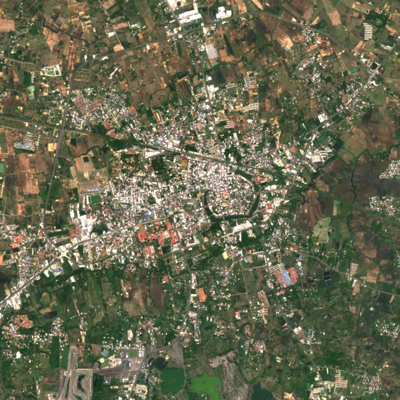 ภาพสีจริง Sentinel-2 ของบุรีรัมย์ Apr 13, 2022