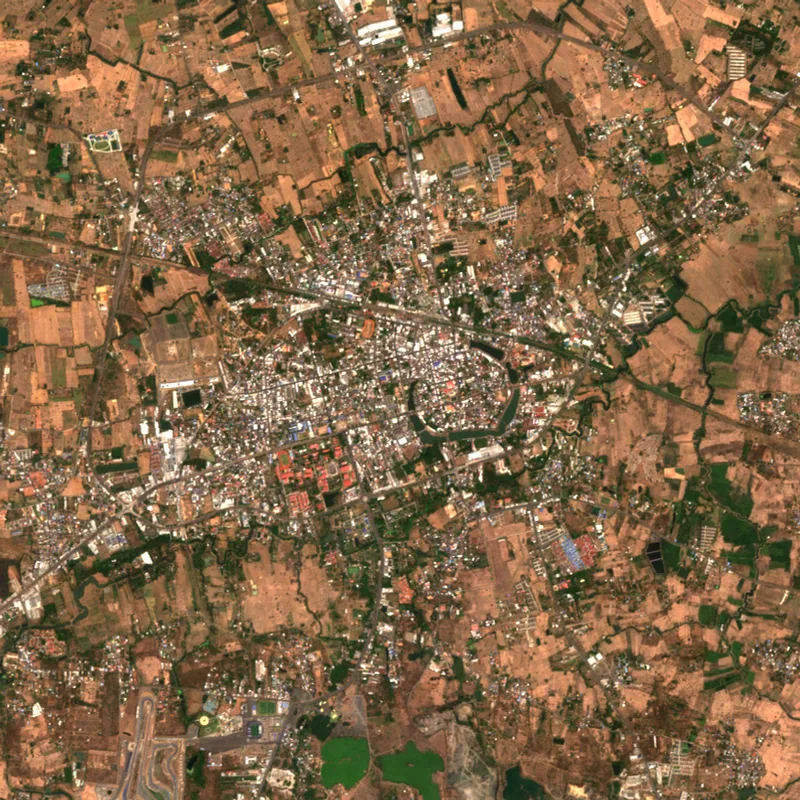 ภาพสีจริง Sentinel-2 ของบุรีรัมย์ Mar 9, 2023
